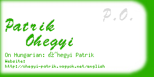 patrik ohegyi business card